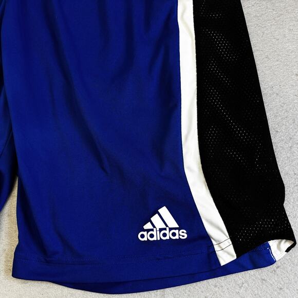 Adidas Athletic Shorts Mens XXL Blue Black Jogging Activewear Casual Gym Summer - Picture 2 of 8